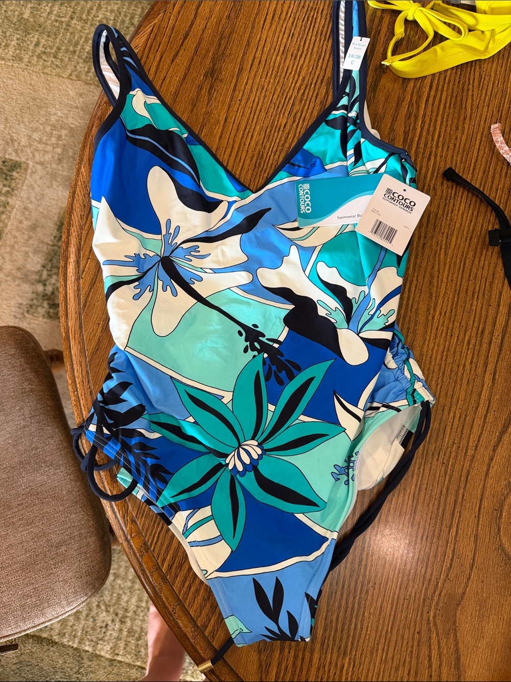Women’s ' Blue Floral One-Piece Swimsuit